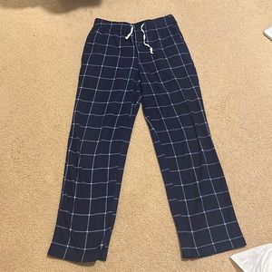 dark blue flannel pajama pants